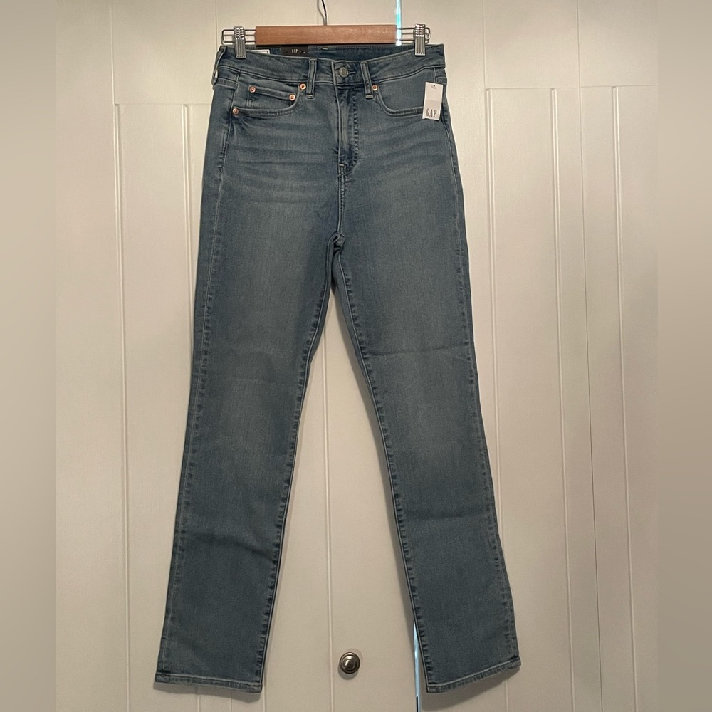 Gap Classic Straight High Rise Light Wash Jeans